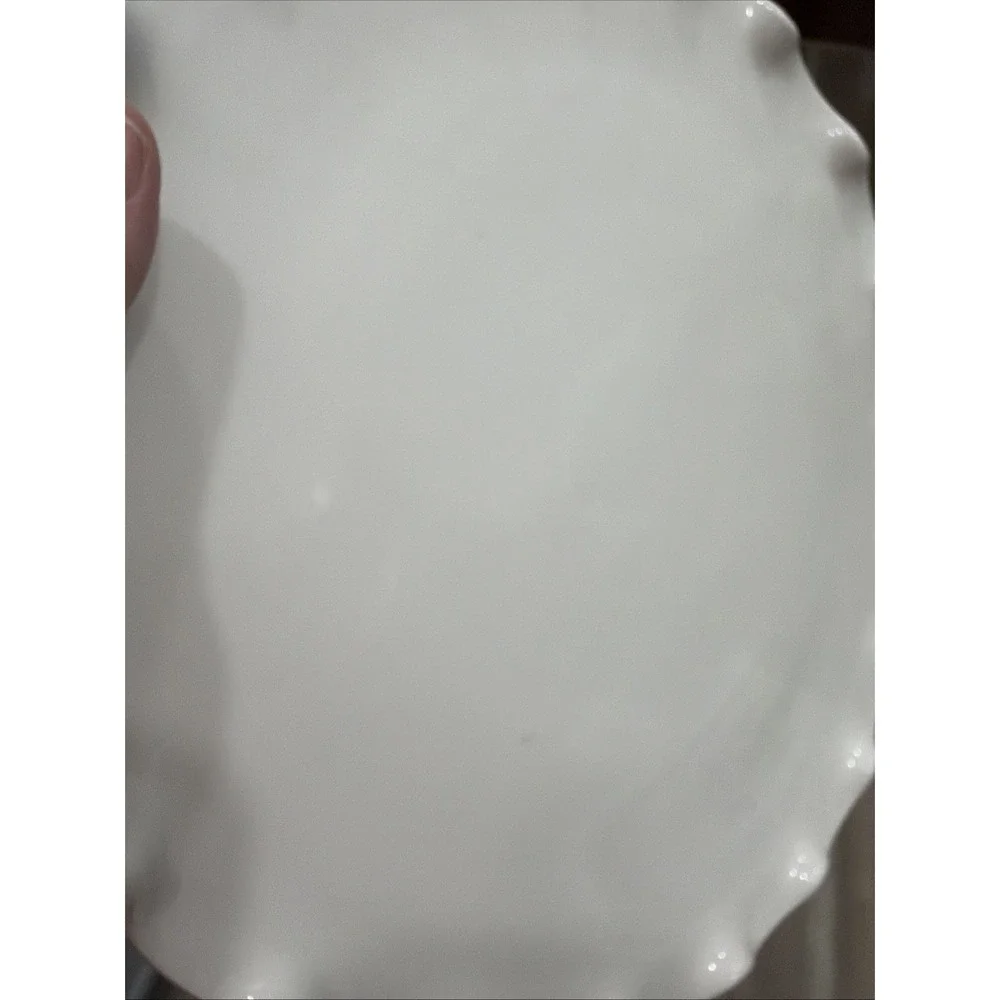 Williams Sonoma White Ceramic Round Glossy Cake Stands Set of 2 Made in Italy